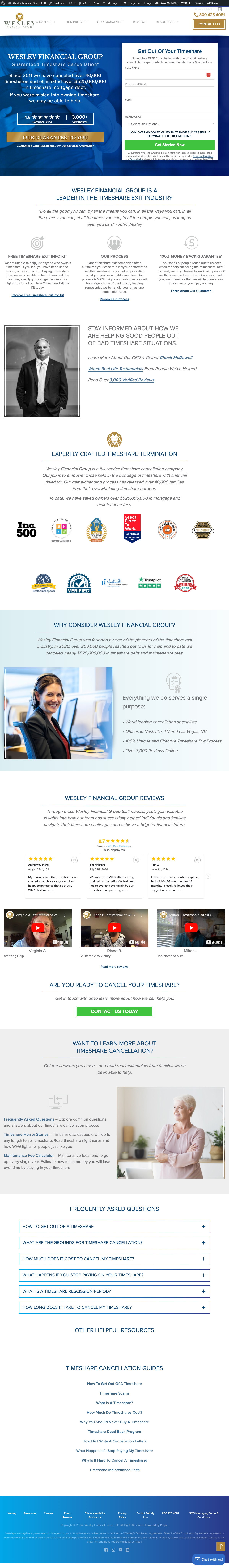 Old Wesley Financial Group homepage